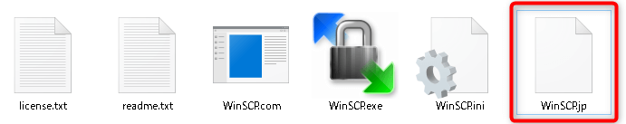 WinSCP.jpをWinSCP.exeと同じ階層に置く